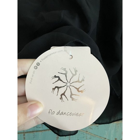 Flo Dancewear Dance Tutu Black with Rhinestones Kids Size XS New With Tags - Picture 3 of 6